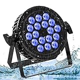 LED Par Strahler IP65 Wasserdicht Bühnenlampen,180W LED Par Scheinwerfer RGBW Outdoor LED Strahler Ideal für Hochzeit Party Außenanwendungs Bühnenbeleuchtung