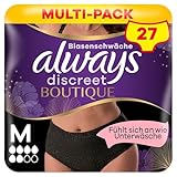 Always Discreet Boutique Inkontinenz-Höschen Plus Schwarz, Frauen, M, 9 Höschen, Fühlt Sich An Wie Unterwäsche, Super Saugfähig, Das Design Schmiegt Sich Ihrem Körper An für Eine Angenehme Passform