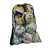 Pro-Traveller Extra große ballsack mit Kordelzug aus Netzstoff, ballnetz für Fußballtraining, Sportausrüstung, Aufbewahrungstasche für Tauchutensilien, Organizer mit Schultergurt