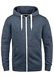 !Solid Olli Ziphood Herren Sweatjacke Kapuzenjacke Hoodie Mit Kapuze Reißverschluss Und Fleece-Innenseite, Größe:XL, Farbe:Insignia Blue Melange (8991)