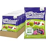 Tex-Schmelz Traubenzucker Gartenfrucht-Mix – 1500g Großpackung – Natürlicher, fruchtiger Traubenzucker, gluten- & laktosefrei, 20x75g