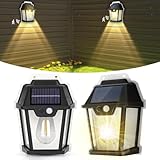 ADDLIVE Solarlampen für Außen mit Bewegungsmelder, 2 Stück LED Solar Wandleuchte Aussen mit 3 Modi, Bewegungsmelder Aussen Solar, 360°Beleuchtungswinkel, Solar Aussenleuchte IP65 für Garten Stufen