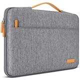 DOMISO 15.6 Zoll Laptoptasche Laptop Tasche Hülle Notebook Sleeve Case Kompatibel mit 16 zoll MacBook Pro M4 M3 M2/Pro Max,MacBook Pro M2,15-16 zoll Dell,Lenovo,Laptophülle Damen mit Griff,Grau