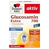 Doppelherz Glucosamin 700 Extra mit Chondroitin - Mit Vitamin C für die normale Funktion von Knorpel und Knochen - 30 Stück (1er Pack)