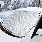 Frontscheibenabdeckung, Windschutzscheibenabdeckung Winter, Frostabdeckung Sonnenschutz Auto Frontscheib Autoscheibenabdeckung Winschutzscheiben Abdeckung Groß, 145x 110cm