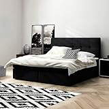 Imebel Boxspringbett 180x200 mit Bettkasten - Bett mit Matratze und 2 Bettkästen - Schlafzimmerbett mit Topper - Bequemes und Elegantes Doppelbett für das Schlafzimmer
