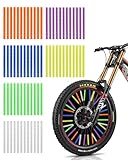 aimu Bunte Fahrrad Speichenreflektoren Set, 72 Reflektoren, 360° Rundum Sichtbarkeit, Einfache Montage, 75mm Länge, Langlebig & Wasserfest, Wiederverwendbar, Geeignet für Alle Fahrradtypen