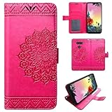 betterfon Hülle Kompatibel mit LG K50S | Klapphülle Schutzhülle mit Kartenfächer Kompatibel für K50S | Magnetverschluss Klapphülle | Pink