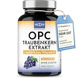 OPC Traubenkernextrakt hochdosiert mit natürlichem Vitamin C - 120 OPC Kapseln (4 Monate) mit Acerola, 100% vegan & natürlich, OPC hochdosiert nur eine Kapsel täglich, 95% Wirkstoffanteil