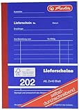 Herlitz Lieferscheinbuch 202, selbstdurchschreibend, A6, 2 x 40 Blatt
