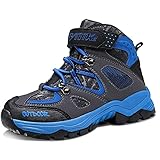ELAPHURUS Kinder Winterstiefel Schneestiefel Warmfutter Wanderschuhe Jungen Stiefel Mädchen Baumwollschuhe Bequem Trekking Wanderstiefel, 1 Blau,37 EU