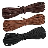 Leder Schnüre Lederschnüre Lederschnur Lederband Aus Echt Leder Lederschnur Faden Lederband Lederbänder Zum Basteln Lederband Flach Mit Kettenverschlüsse Für Diy Armband Halskette Schmuck Handwerk