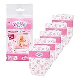 BABY born 826508 43cm Puppe Einfach für Kleine Hände, Kreatives Spiel fördert Empathie & Soziale Fähigkeiten, für Kleinkinder ab 3 Jahren-Inklusive 5 Windeln, Weiß, 43 cm