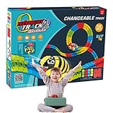 Rennbahn-Spielzeugauto, Spielzeugauto-Strecken flexibel,Auto verfolgt Spielzeug | Bauspielzeug Kinderspielzeug Autostrecke Spielzeugauto Speedway Flexibel für Mädchen Geburtstag