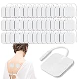 TENS Elektroden Pads 50 Stücke Tens Gerät Pads 5 x 5 cm Selbstklebenden TENS EMS Elektroden Wiederverwendbar selbstklebenden Elektroden Pads für TENS Geräte and EMS Trainer