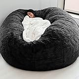 Sitzsack-Stuhlbezug für Erwachsene, riesig, 1,5 m/1,8 m/2,1 m, gemütliches Faulen-Sofa für Schlafzimmer oder Wohnzimmer, übergroß, flauschig, kein Füllstoff im Lieferumfang enthalten