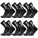 GmwyCzV 6 Paare Fußball Socken Männer, Grip Socken Fussball (39-46), Rutschfeste Sportsocken Anti, Anti Rutsch Fußball, Socken für Herren Damen Fussball Basketball Laufen Radfahren(Schwarz)