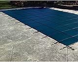 SAFWELAU Staubdichter Poolschutz Abdeckung für rechteckige Pools, Sicherheitsabdeckung für Winter-Inground-Schwimmbecken mit Mesh, Messinganker, Edelstahlfedern(1mx 1m/3ftx 3ft)