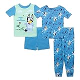 BlueY Jungen 4-Piece Snug-fit Cotton Pajama Set, Soft & Cute for Kids Pyjamaset, Spaß in, 6