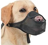ZYEKIU Maulkorb Mittlere Hundes, Nylon Maulkorb Für Hundes, Maulkorb Kleine Hunde Netz, Maulkorb für Große Hunde Einstellbar, Maulkorb Hund Atmungsaktiv, für Kleine, Mittlere （M, Schwarz