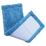 Tücher für Bodenwischer 50 cm Wischbezug zur Trocken- & Nassreinigung Bodenwischer Ersatzbezug für alle Bodenarten Wischmopp Bezug Mikrofaser Putzlappen ideal für Fliesen Laminat (Green, One Size)