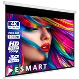 ESMART Economy EXR Rollo-Leinwand 257 cm Bild 240 x 180 cm (118') | Format 4:3 | Vollmaskierung | Heimkino Beamer Projektionsleinwand Rollo Leinwand LCD LED