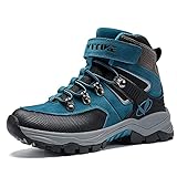 ELAPHURUS Kinder Winterstiefel Schneestiefel Warmfutter Wanderschuhe Jungen Stiefel Mädchen Baumwollschuhe Bequem Trekking Wanderstiefel,Saphir Blau, 39EU
