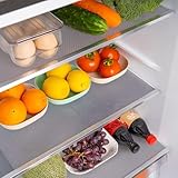 UQMIQURA 8 Stück Antibakterielle Kühlschrankmatten Matten entziehen Feuchtigkeit, Anti-Feuchtigkeit, DIY Zuschneidbar Kühlschrank Matten, für die Einlegeböden des Kühlschranks (45 * 29cm)