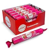 intact Traubenzucker (Himbeere) Rolle 15 St. • Multipack (15 x 40g) Traubenzucker Bonbons • 100% Vegan