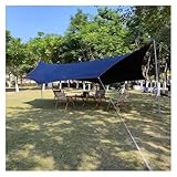 BDXMKS Zeltplane Outdoor-Überdachung, einfaches Mehrzweckzelt, tragbar, verdickter Camping-Picknick-Sonnenschutz, achteckiger Sonnenschirm(Black Vinyl 8-Corner)