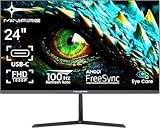 Minifire 24 Zoll Monitor, 100Hz, Full HD 1980x1080p,5ms(OD), Adaptive-Sync, sRGB110%, Eye-Care，VESA, PC Bildschirm mit HDMI USB-C Ports - MF24X3AL