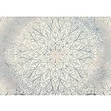 Runa Art Fototapete Mandala Orientalisch 352 x 250 cm Vlies Tapeten XXL Moderne Wandtapete Wohnzimmer Schlafzimmer Blau Beige Weiss 9286011a