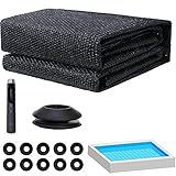 Melko Solarfolie Pool 549x274 cm Poolabdeckung für effiziente Wärmespeicherung Solarplane Ösen Solarabdeckung Schwarz PVC Wärmeplane für Schwimmbäder