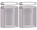 Sicherheitsnadeln, 50 Stück, 45 mm, stark und robust, vernickelte Sicherheitsnadeln