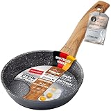 STONELINE Back to Nature Bratpfanne, 16 cm, antihaftbeschichtete Pfanne mit echten Steinpartikeln, alle Herdarten inkl. Induktion, fettfreies Braten