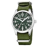 GOLDEN HOUR Uhren Herren aus Nylon mit durchgehendem Armband und Militärzeit, leicht ablesbares Zifferblatt, leuchtende Zeiger, 12/24-Stunden-Anzeige, Datumsanzeige wasserdichte Sport-Digitaluhren