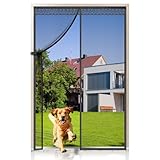 EXTSUD Fliegengitter Balkontür Fiberglas Magnet Fliegengitter Tür,100x220cm Magnetvorhang Insektenschutz,Kratzfest,Stärkere Magneten Fliegengittertüren für Balkontür,Zimmertür und Terrassentür