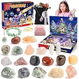 Toyzey Adventskalender 2024 Kinder, Kristalle Adventskalender Kinder Spielzeug ab 3-12 Jahre Jungen Mädchen Geschenk für Kinder ab 3-12 Jahre Weihnachtskalender 2024 Edelsteine Adventskalender Kinder