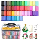 Artecho Polymer Clay Kit, 50 Farben Oven Bake Modellierung Clay Kit mit 5pcs Clay Sculpting Tools und Zubehör für DIY, Schmuck Design, Home Decoration und Kunst Skulptur