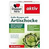 Doppelherz Galle-Dragee mit Artischocke – Pflanzliches Arzneimittel aus Artischockenblättern – Für die aktive Förderung der Fettverdauung – 50 Dragees