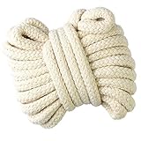 Gouert 10 m Baumwollkordel 10 mm Geflochtenes Schnur Kernseil Kordel Rohweiß (Rohweiß, 10 Meter)