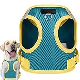 Haustiergeschirr mit reflektierenden Streifen, verstellbares Hundegeschirr, Kleine Hunde Geschirr zum Gassi gehen, Reflektierendes Hundegeschirr für Sicherheit, Weich Atmungsaktiv Hundegeschirr für