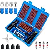 Romon Reifenreparaturset,48PCS Autoreifen Reparaturset, Flicken Satz, Autoreifen Flickzeug Pannenset, Heavy Duty Reifen Reparatur Kit für Auto, Motorrad, LKW, ATV, Traktor, Wohnmobil, SUV