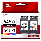 PG 545 CL 546 XL PG-545XL CL-546XL Multipack Ersatz für Canon Druckerpatrone 545 546 XL für Pixma MX495 TR4550 TR4551 MG2550s MG2555s TS3150 TS3151 TS3350 MG3050 MG3051 MG2950 (1 Schwarz 1 Farbe)