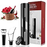 Elektrisches Korkenzieher Set, 4 in 1 Professioneller Elektrischer Weinflaschenöffner, Automatischer Batteriebetriebener Korkenzieher mit Folienschneider und Vakuumstopfen, für Küche/Bar/Party