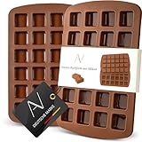 AVANA Brownie Backform aus Silikon (2er Set) BPA-Frei Antihaftbeschichtung Kuchenform Backblech Form 24er Brownieform