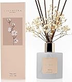 COCORRÍNA Raumduft Reed Diffuser mit 8 Duftstäbchen 200ml- Sauberes Leinen, Natürlich, Langanhaltend, Home Duft ätherisches Öl Reed Diffusor für Badezimmer Regal Dekoration