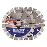 HERZO 2er Set Diamant Trennscheibe Ø 125 mm x 22.23 mm， Diamantscheibe Trennscheibe Segmentiert, für Beton,Stein, Marmor, Granit, Backstein