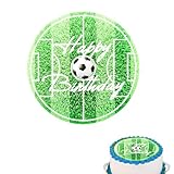 Gleevio Essbare Tortenaufleger Fussball,Esspapier Tortendeko Fussball 20x20cm,Kuchen Deko Fußball Geburtstag Deko Kinder,Happy Birthday Tortendeko Geburtstag Jungen,Kuchendekoration mit Fußballmotiv