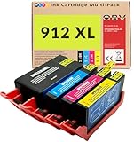 Kompatible Druckerpatrone Multipack XL als Ersatz für HP 912XL 3YP34AE 3YL84AE 3YL81AE 3YL82AE 3YL83AE | Hochleistung ca. 825 Seiten | Passend für OfficeJet 8010 8020 Series 8022 8012 8014